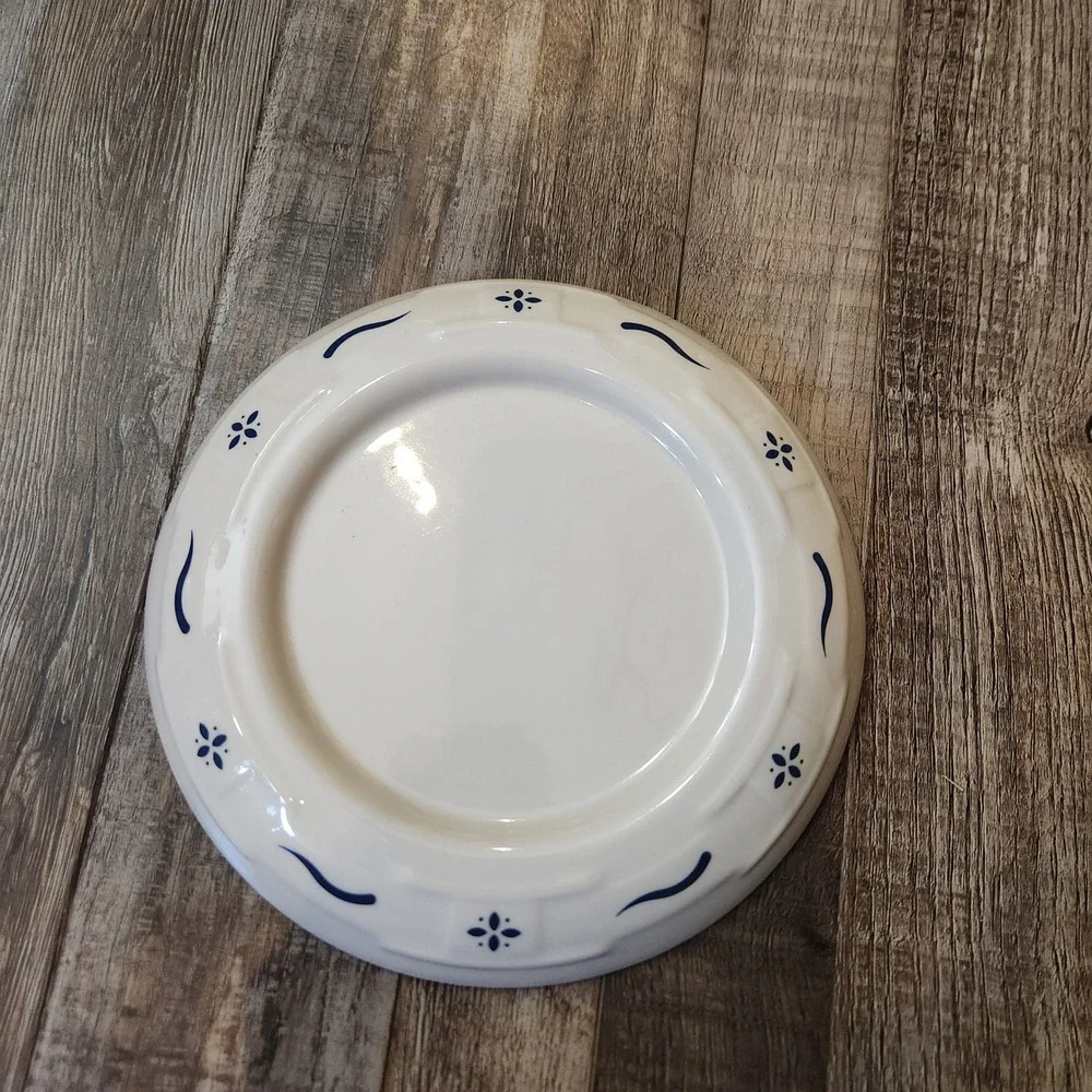 Longaberger Pottery Woven Traditions Blue Bread and Butter Plate 7.25 Inch USA‎